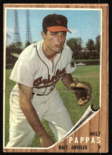 1962 Topps Milt Pappas 75 Baltimore Orioles EBay