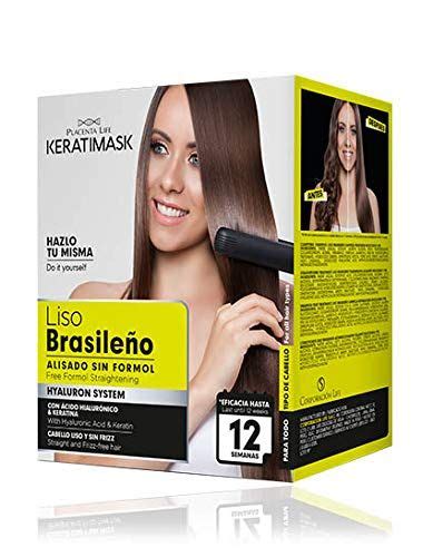 Be Natural Kit Alisado Brasileño Keratimask resultado profesional