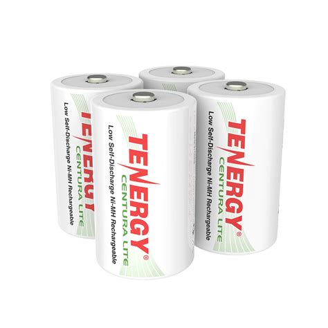 Tenergy Centura Lite 1 2V NiMH Rechargeable D Battery 3000mAh Low Self