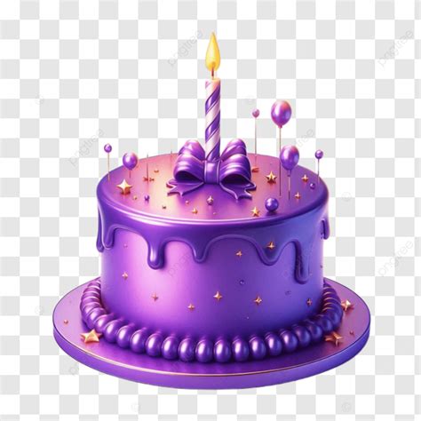 Purple Birthday Cake Clipart, Purple Birthday Cake, Celebration Dessert ...