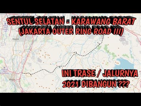 Trase Jalur Tol Sentul Selatan Karawang Barat Jorr Youtube