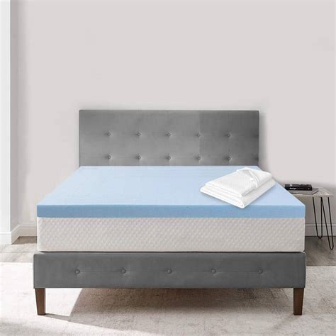 Delara In Queen Gel Infused Memory Foam Mattress Topper With Bamboo