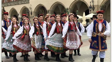 Polonezpolish National Dance At Main Square In Cracowpolonezpolski