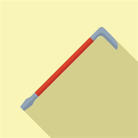 Crowbar Tool Lying Diagonally With Long Shadow 47635610 Vector Art At