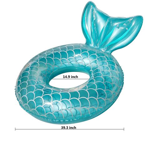 Mermaid Pool Floatinflatable Mermaid Swimming Ring Floating Bed Float Poolmermaid Tail Tubes