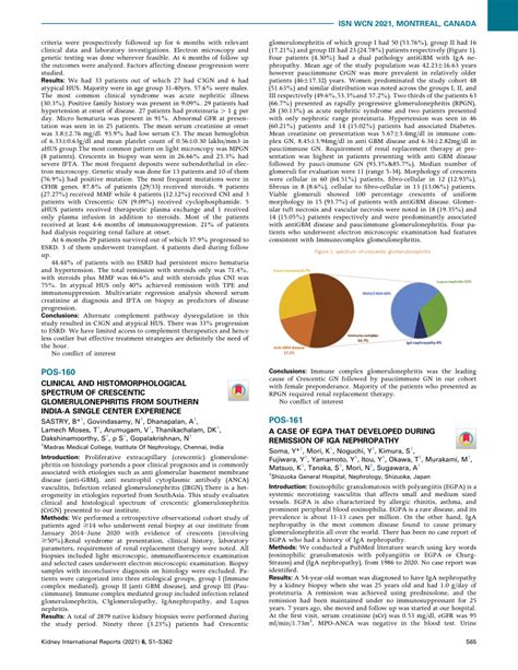 PDF POS 160 CLINICAL AND HISTOMORPHOLOGICAL SPECTRUM OF CRESCENTIC