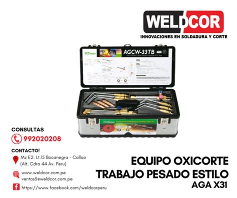 Agcw Tb Equipo Oxicorte Trabajo Pesado Estilo Aga X Weldcor