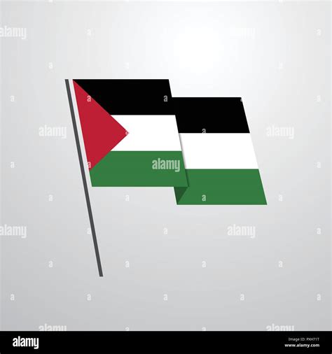 Palestine Flag Pole Stock Vector Images Alamy