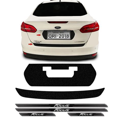 Kit Protetor Ford Focus Sedan Adesivo Placa Soleira Da