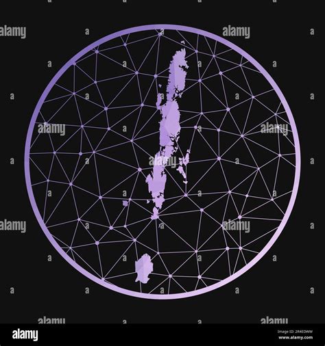 Andaman Islands Icon Vector Polygonal Map Of The Island Andaman