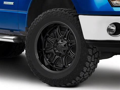 Fuel Wheels F Darkstar Matte Black With Gloss Black Lip Lug Wheel