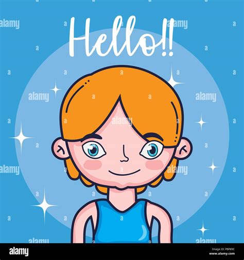 Boy saying hello cartoon Stock Vector Image & Art - Alamy