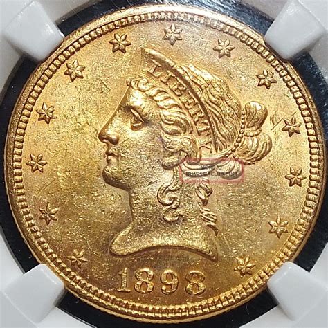 1898 Liberty 10 Gold Ngc Ms61