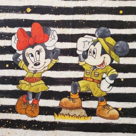 Mickey Mouse Fabric Panel Etsy