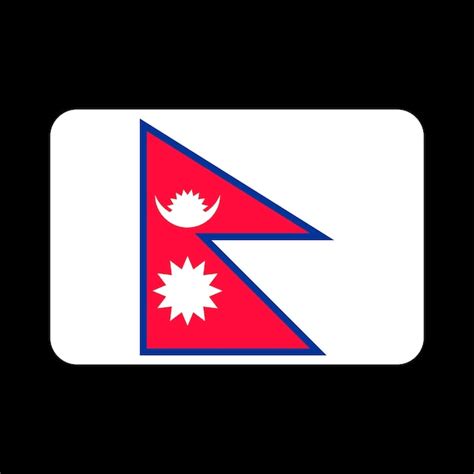 Colores oficiales de la bandera de nepal y proporción ilustración