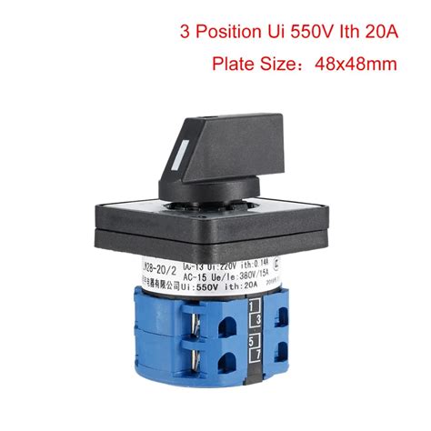 Controls Indicators Uxcell Changeover Switch 3 Position Rotary