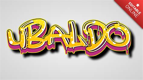 Ubaldo Graffiti Tag Text Effect Generator