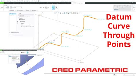 Creo Parametric Curve Through Points Datum Features YouTube