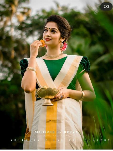 Onam Kerala Women Is On Traditional Dress Traditional Dresses Kerala