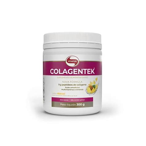 Colágeno Colagentek Vitafor 300g Hidrolisado Sabor Abacaxi Colágeno