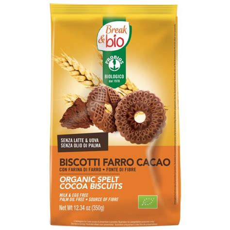 Break Bio Biscotti Farro Cacao Probios 350g Farmacia Loreto