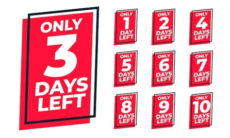 Free Vector Countdown Days Left To Go Website Or Sale Promotion