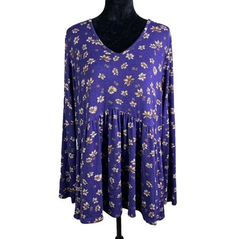 Lane Bryant Blouse Size 1820 Purple Multi Floral Depop