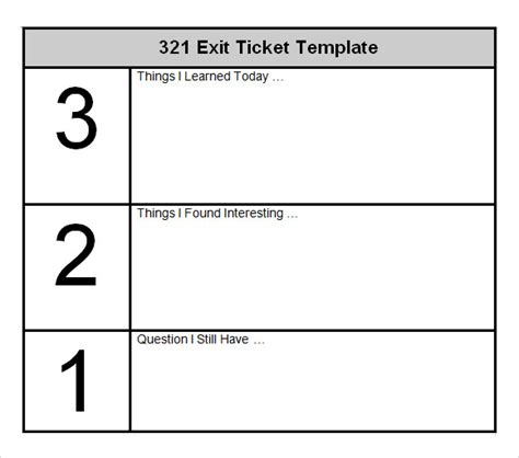 FREE 19 Sample Exit Ticket Templates In PDF PSD MS Word AI