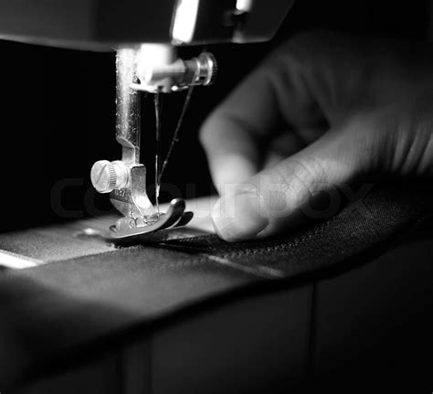 Seamstress Using Sewing Machine Stock Image Colourbox