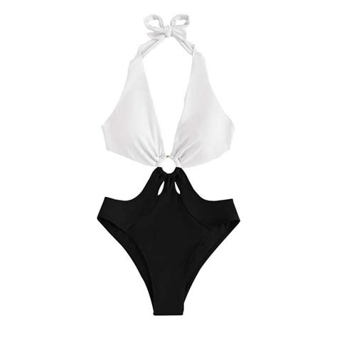 Becloth Women S Criss Cross Halter Bathing Suit Cut Out Backless Monokini Swimsuits One Piece