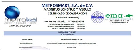 Informes De Calibracion Y Certificados De Calibracion La Casa Del