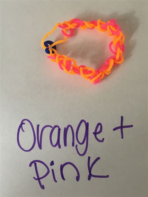 Pin By Kara Jeppestol On Rainbow Loom Rainbow Loom Pink And Orange