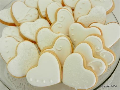 Mini Fancy Heart Hand Decorated Sugar Cookies for Weddings - Etsy