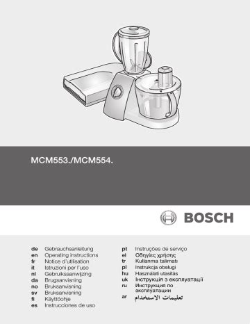 Bosch Mcm N Vod Na Obsluhu Manualzz