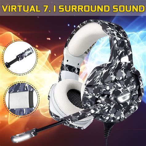 Onikuma K5 Camouflage Version 7 1 Virtual Stereo Gaming Headphone Hi Fi