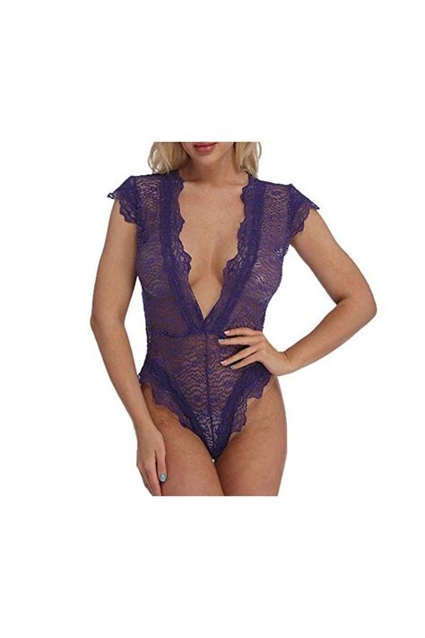 KSDFIUHAG Nuisettes Et Deshabillés Lingerie Sexy Femmes Deep V Dent