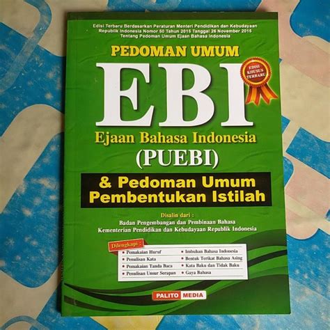 Jual Buku Pedoman Umum Ebi Ejaan Bahasa Indonesia Puebi Shopee