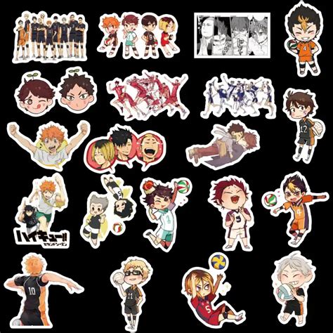 Haikyuu Printable Stickers Design Available In Different Products