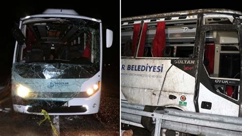 Kayseri de devrilen yolcu otobüsündeki 3 kişi öldü 19 kişi yaralandı