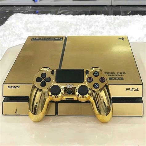 Gold plated PlayStation 4 is shiny and beautiful #playstation #ps4 # ...