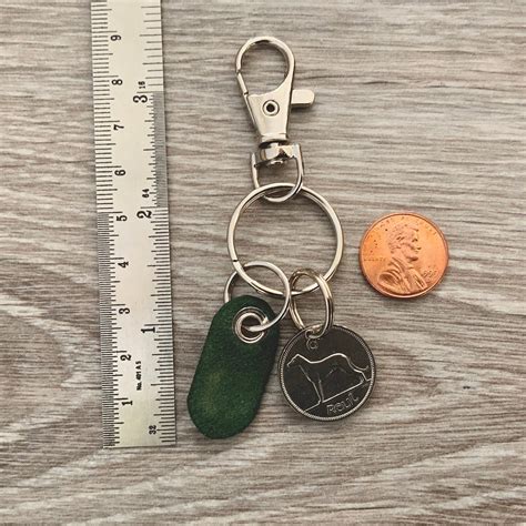 Irish Sixpence And Green Shamrock Key Chain Ireland Coin Etsy Uk