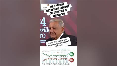 Amlo Presume Encuesta Del Reforma Que Le Da 73 De AprobaciÓn‼️ Tengan Para Que Aprendan ‼️