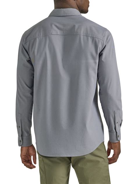 Wrangler® Mens Outdoor Long Sleeve Shirt With Upf 30 Protection