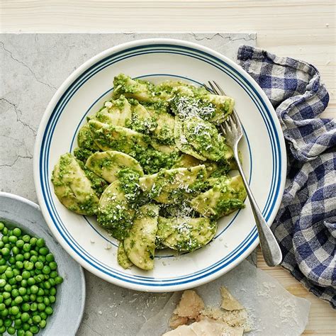 Ravioli med grön ärtpesto Recept ICA se