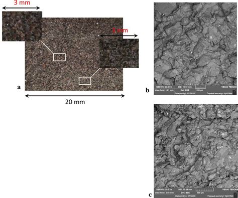 Optical A And Two Sem B C Images Of The Sheshminskaya Sandstone