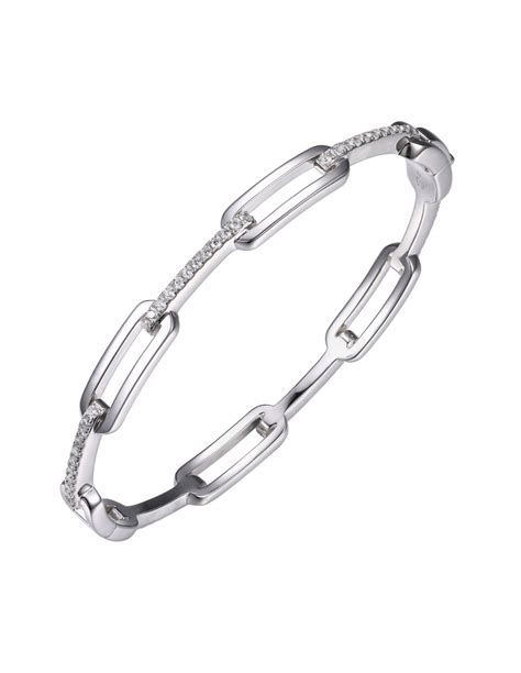 Bracelet Rigide Charles Garnier En Argent Et Oxyde De Zirconium