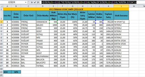 Excel Stok Takip Resimli Anlat M