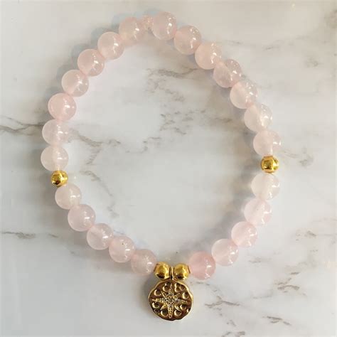 Self Love Collection Rose Quartz Mala Bracelet With Star Etsy