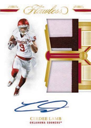 Panini Flawless Collegiate Football Checklist Hobby Box Info