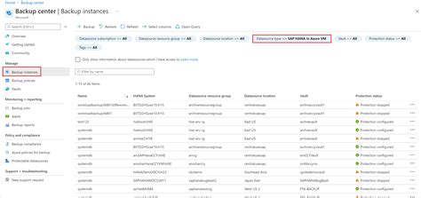 Azure Vm에서 백업된 Sap Hana 데이터베이스 관리 Azure Backup Microsoft Learn